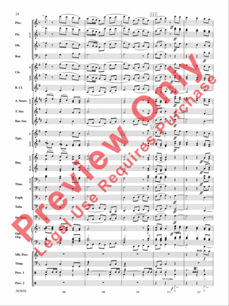 Fantasia on the Alleluia Hymn Concert Band scores gallery preview page 25