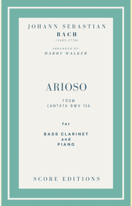 Book cover for Bach - Arioso from Cantata BWV 156 for Bass Clarinet and Piano