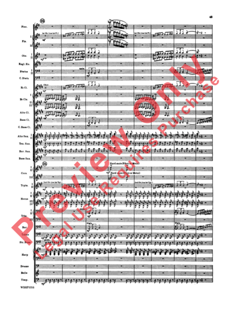 Rhapsody in Blue Concert Band scores gallery preview page 46