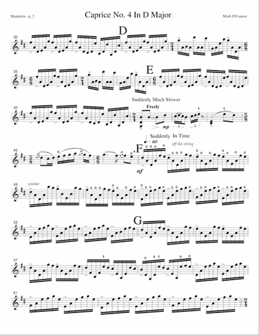 Caprice No. 4 for Mandolin (mandolin solo) Mandolin scores gallery preview page 4