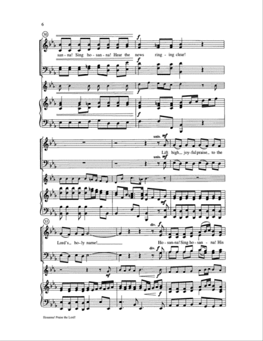 Hosanna! Praise the Lord! 4-Part scores gallery preview page 6