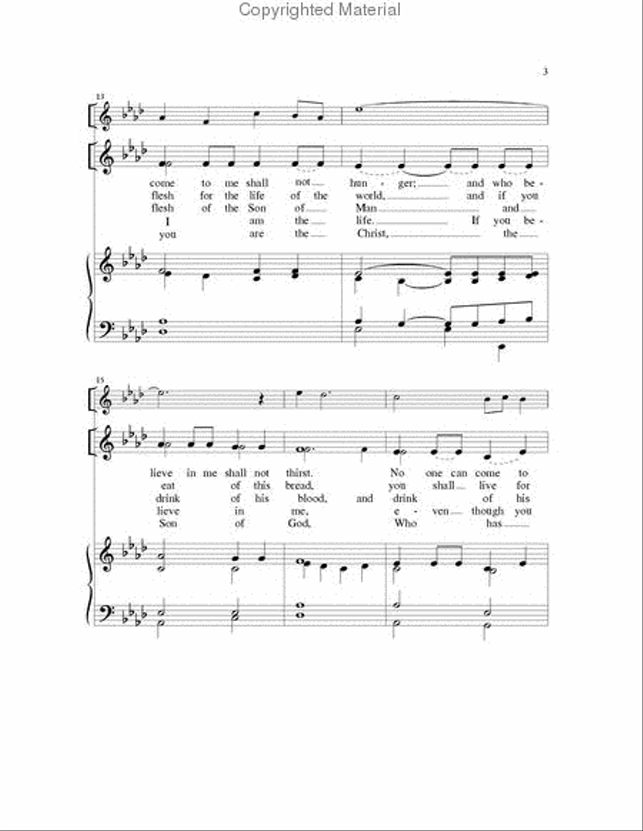 I Am the Bread of Life I Am the Bread of Life 4-Part scores gallery preview page 3