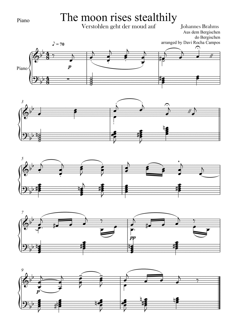 The moon rises stealthily A Cappella scores gallery preview page 1