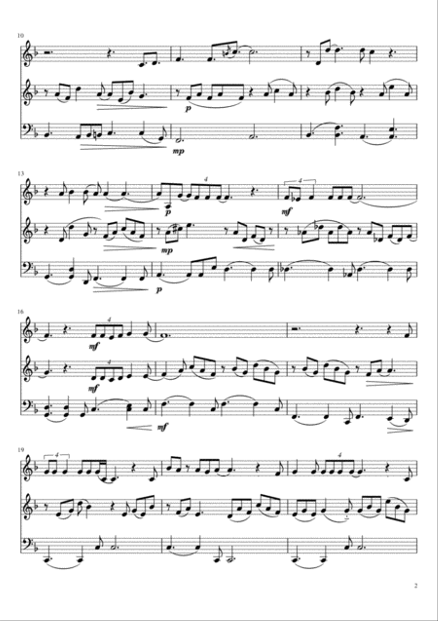 What A Wonderful World String Trio scores gallery preview page 2