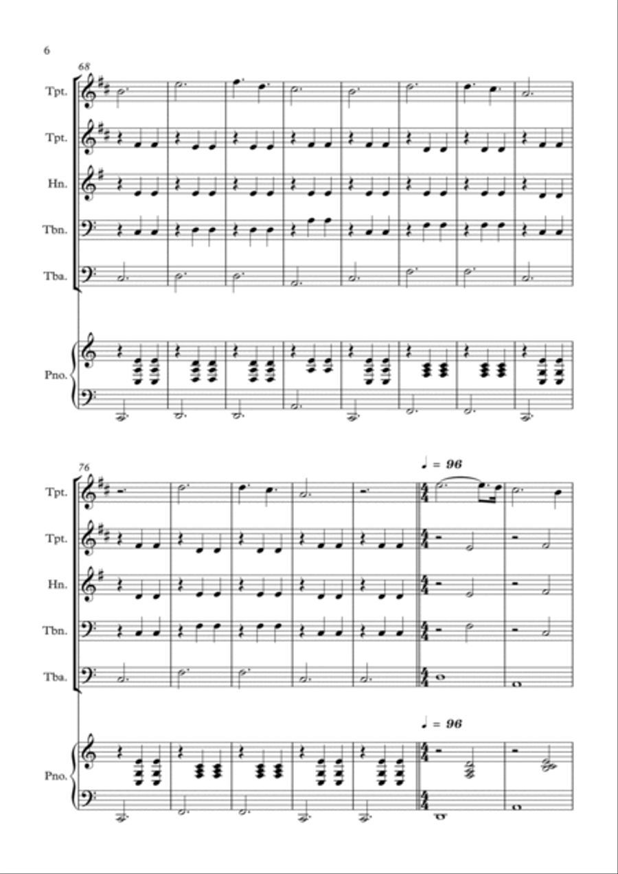 La Valse D'amelie Brass Ensemble scores gallery preview page 6