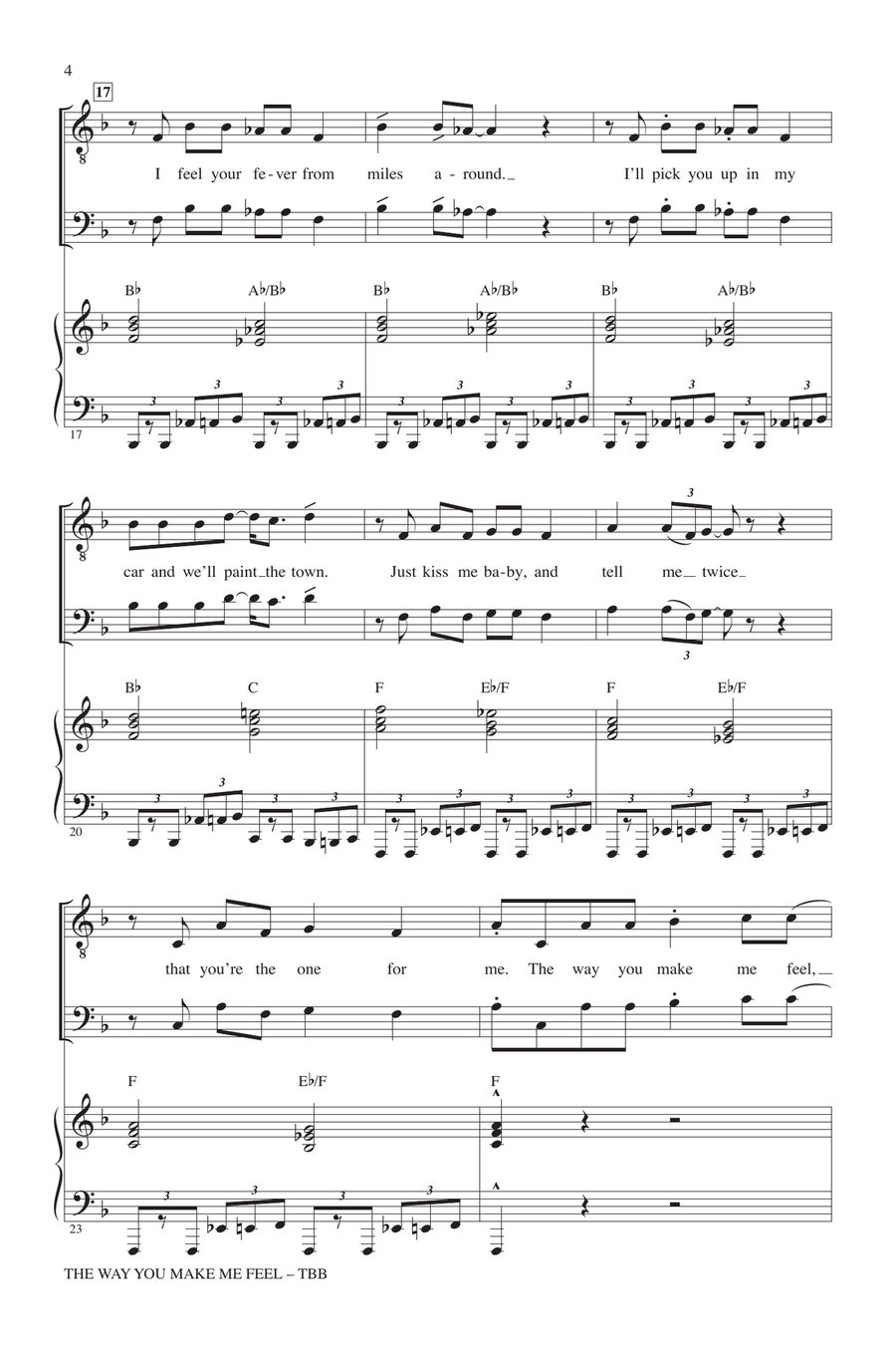 The Way You Make Me Feel The Way You Make Me Feel 3-Part scores gallery preview page 3