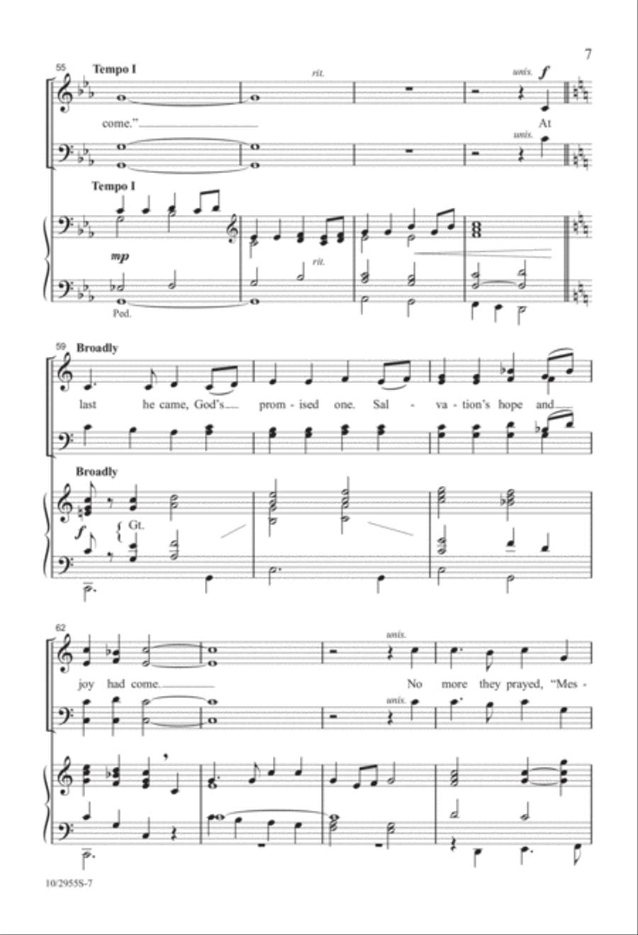 Messiah Comes, Emmanuel! Messiah Comes, Emmanuel! 4-Part scores gallery preview page 7
