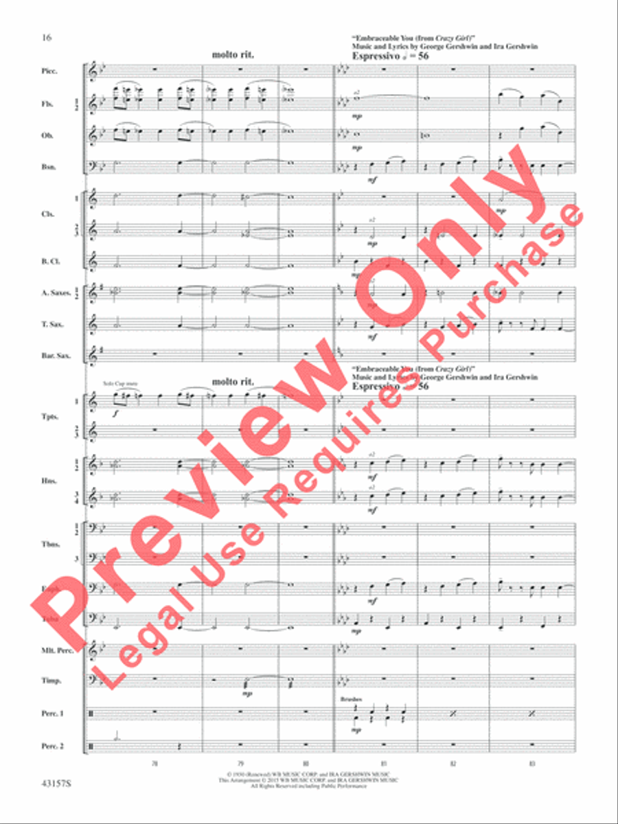 Gershwin by George! Gershwin by George! Concert Band scores gallery preview page 17