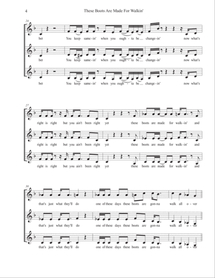 These Boots Are Made For Walkin' Small Ensemble scores gallery preview page 4