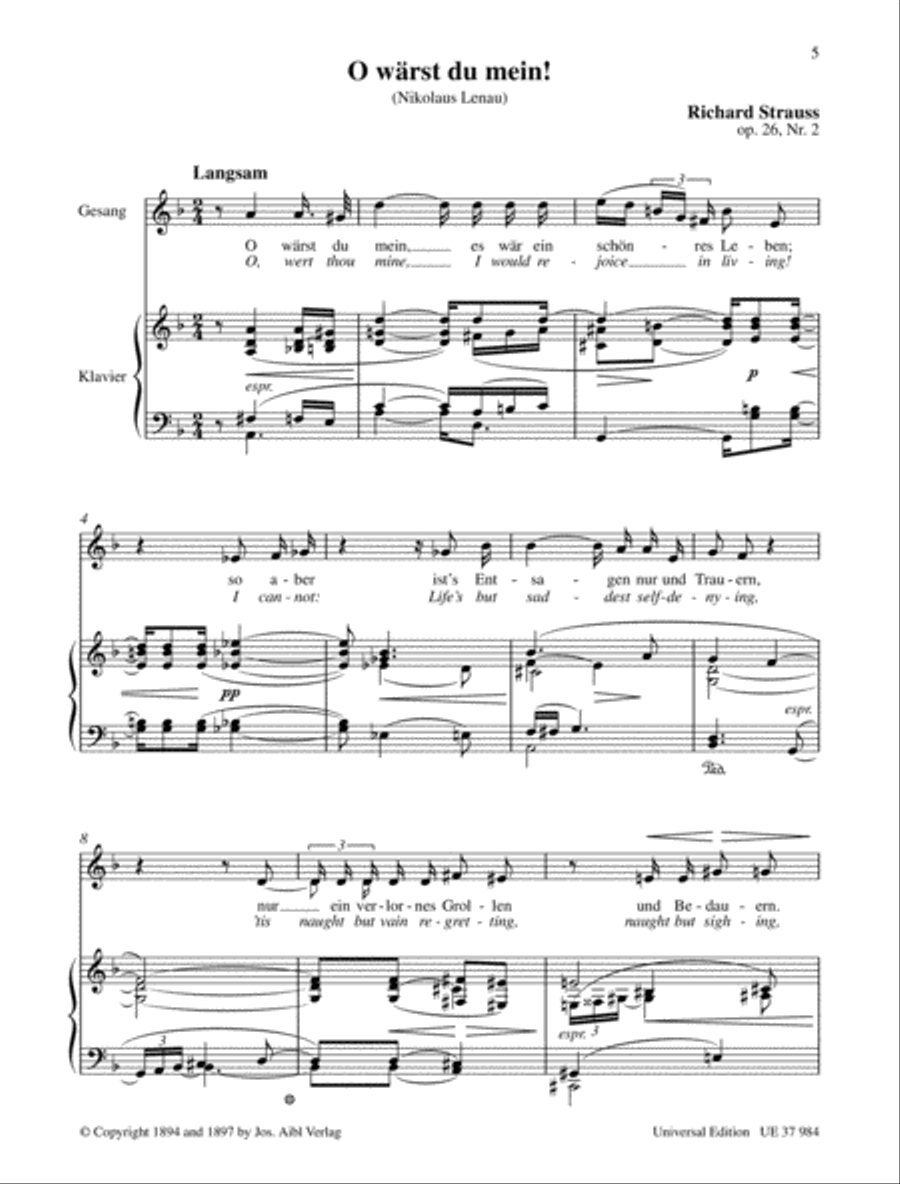 Two Lieder - Med. Voice Medium Voice scores gallery preview page 4