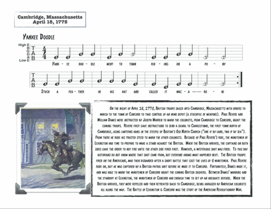 The Patriot Pack, songs for Guitar Guitar Tablature scores gallery preview page 1