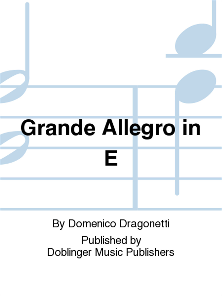 Grande Allegro in E Grande Allegro in E Score scores gallery preview page 1