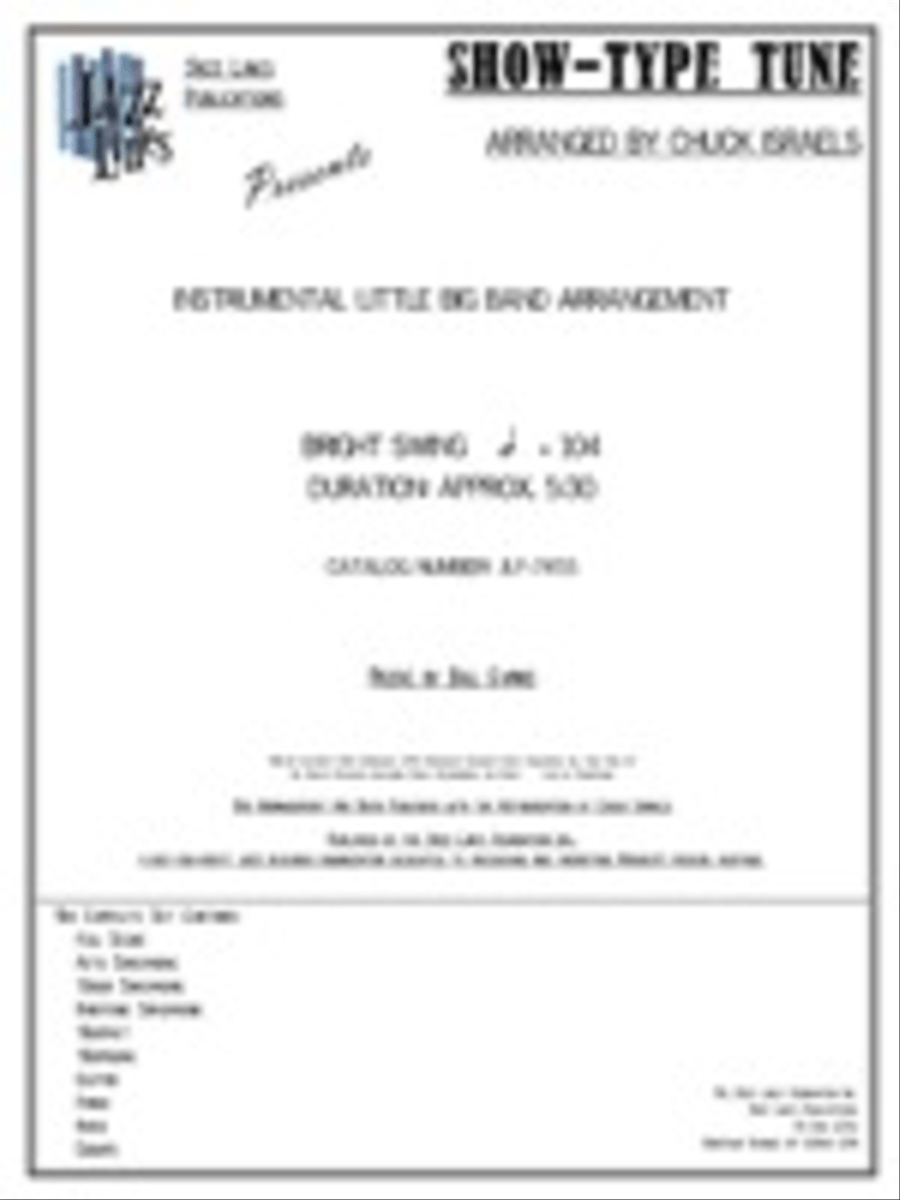 Show-Type Tune Big Band scores gallery preview page 1