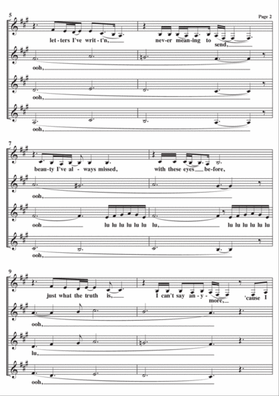 Nights In White Satin SSA scores gallery preview page 2