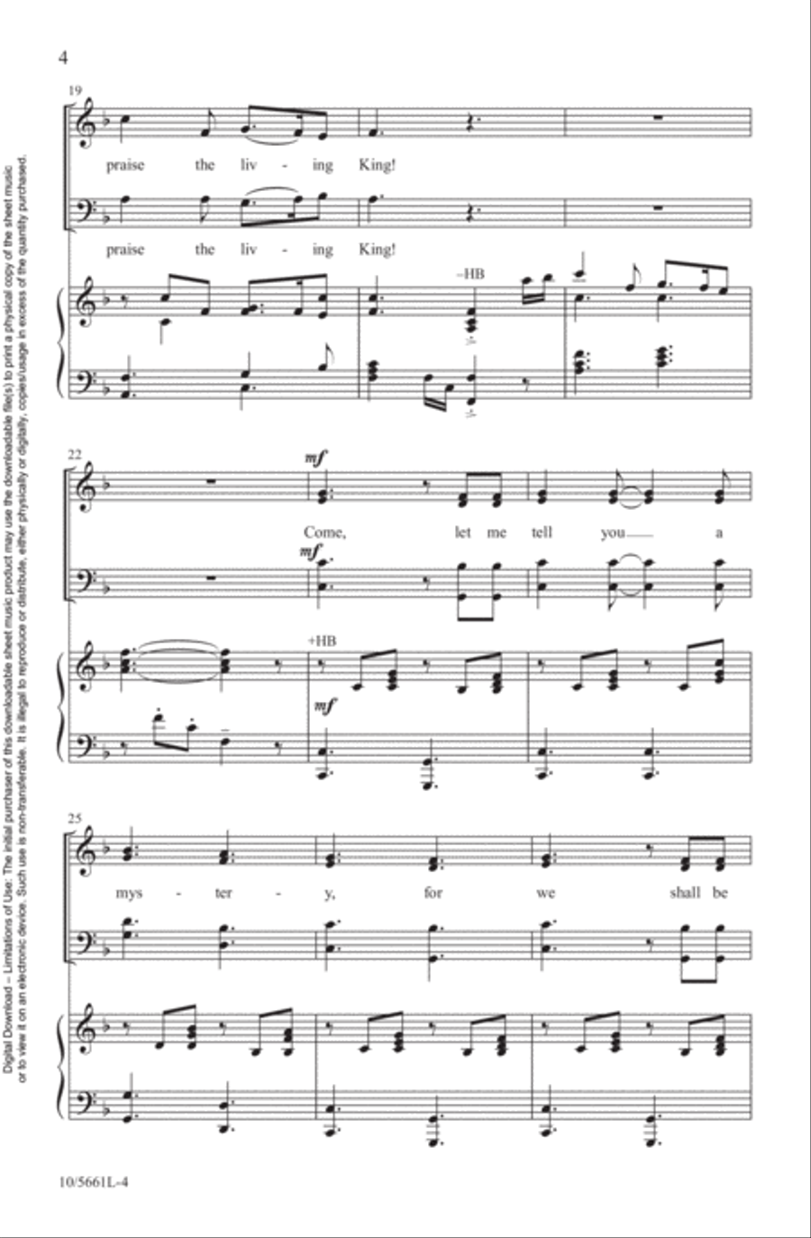 O Praise the Living King! 4-Part scores gallery preview page 4