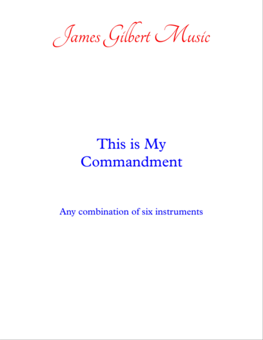 This Is My Commandment Full Orchestra scores gallery preview page 1