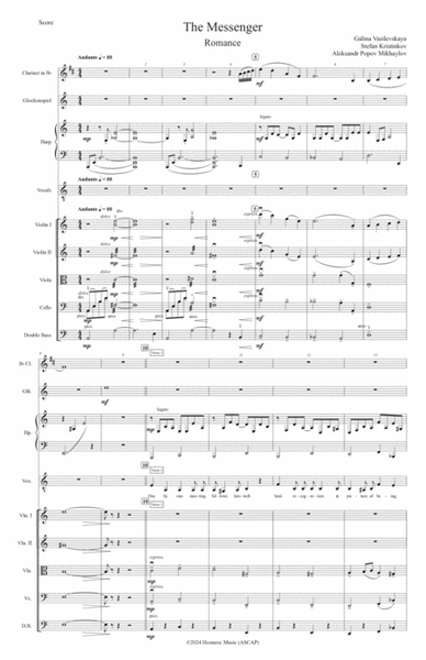The Messenger (Romance for Voice And Orchestra) - Score And Parts image number null
