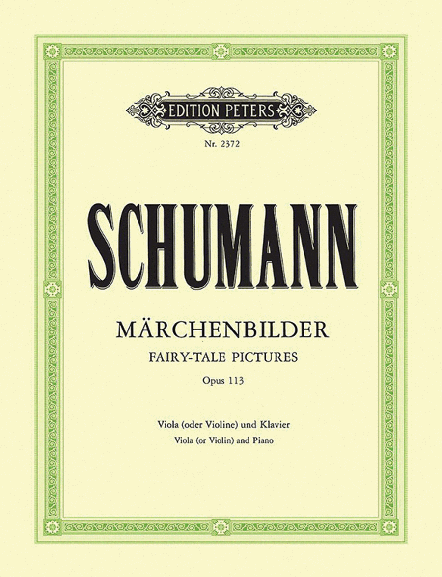 Märchenbilder (Fairy-Tale Pictures) Op. 113 for Viola (Violin) and Piano Violin scores gallery preview page 1