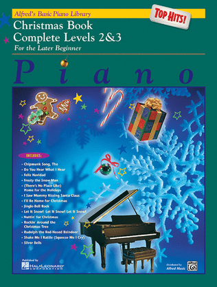 Book cover for Alfred's Basic Piano Library Top Hits! Christmas Complete