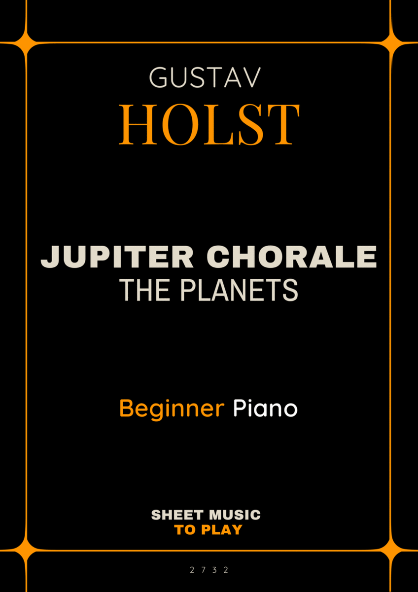 Jupiter Chorale from The Planets - Easy Piano - W/Chords (Full Score) image number null