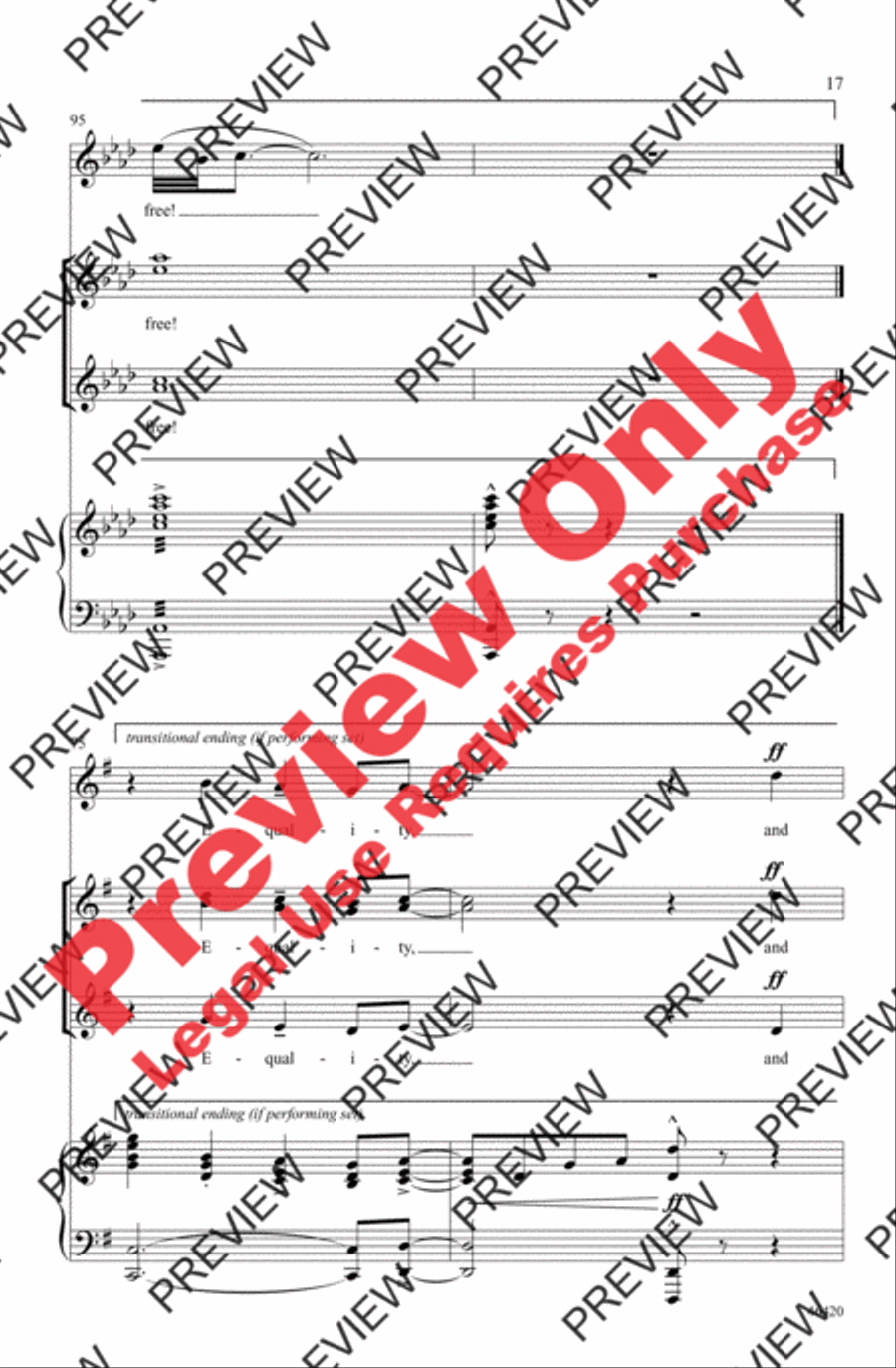 Equality Women's Choir scores gallery preview page 17