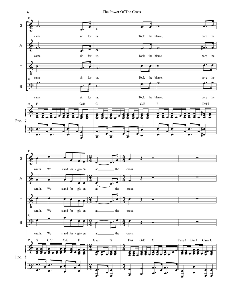 The Power Of The Cross (Oh To See The Dawn) 4-Part scores gallery preview page 6