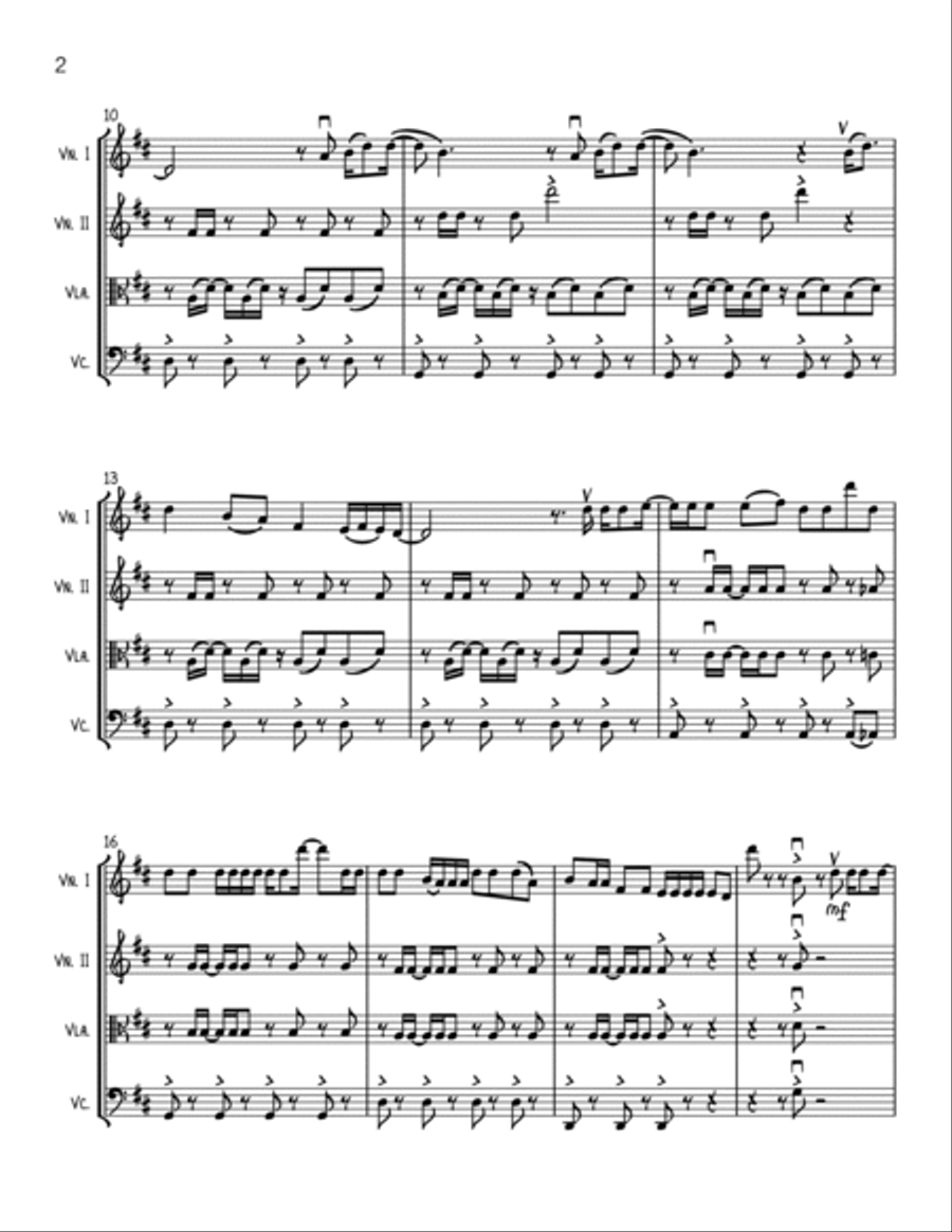 Texas Hold 'em String Quartet scores gallery preview page 2