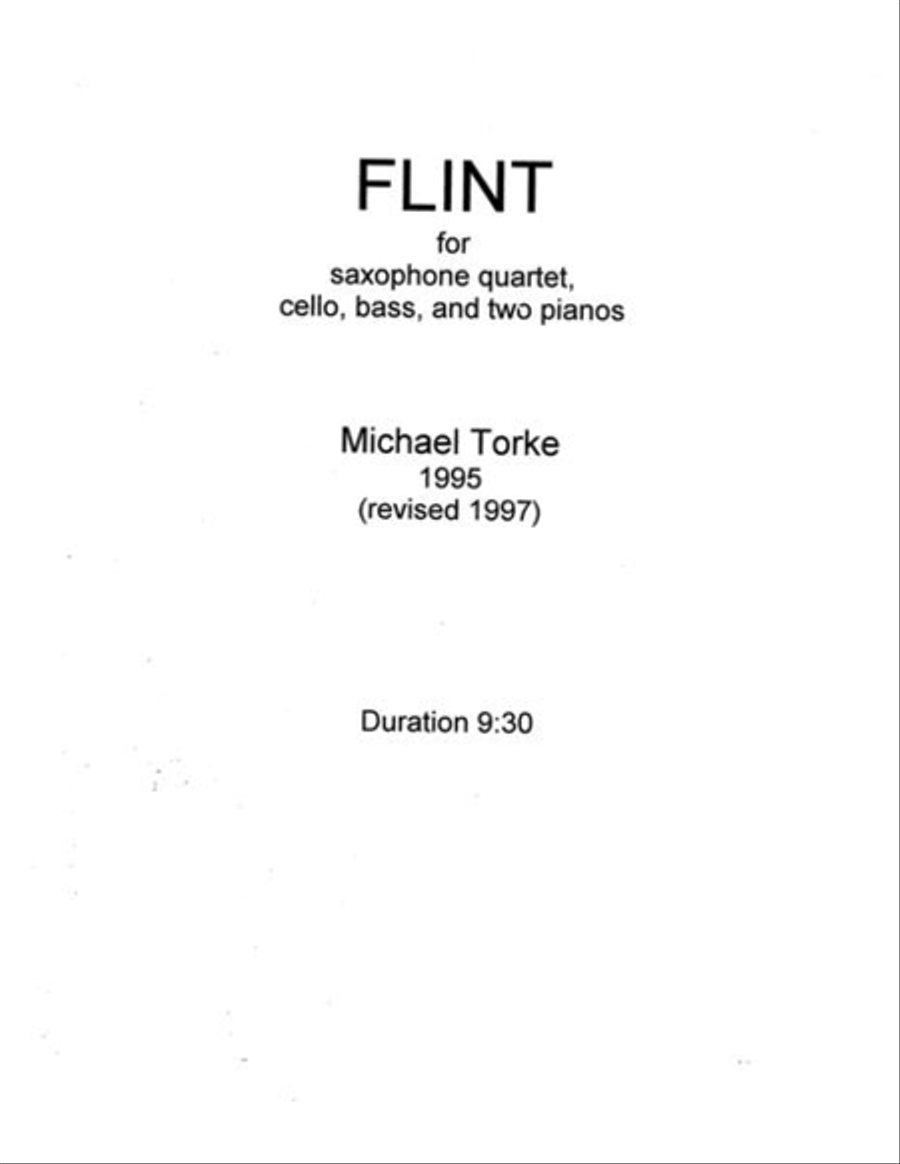 Flint (score) Flint (score) Chamber Orchestra scores gallery preview page 1