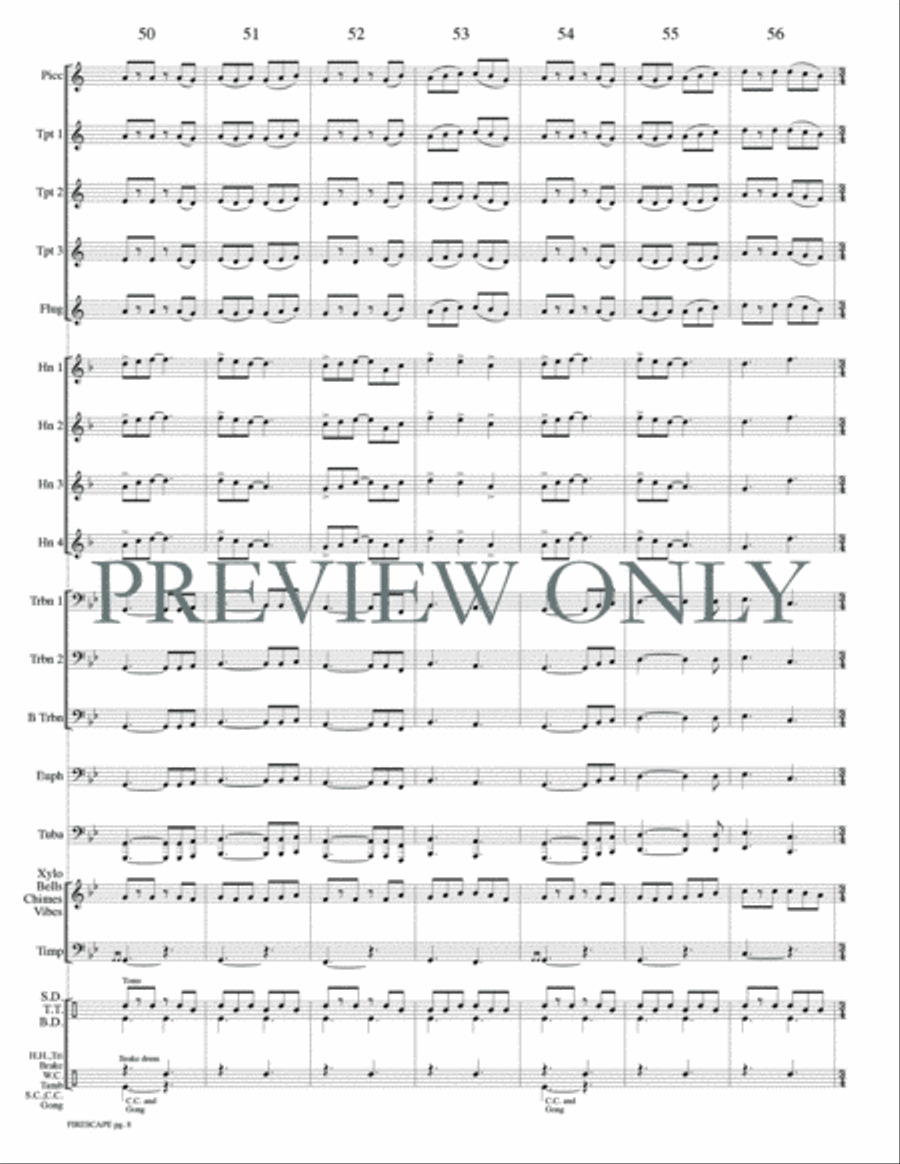 Firescape Firescape Small Ensemble scores gallery preview page 10