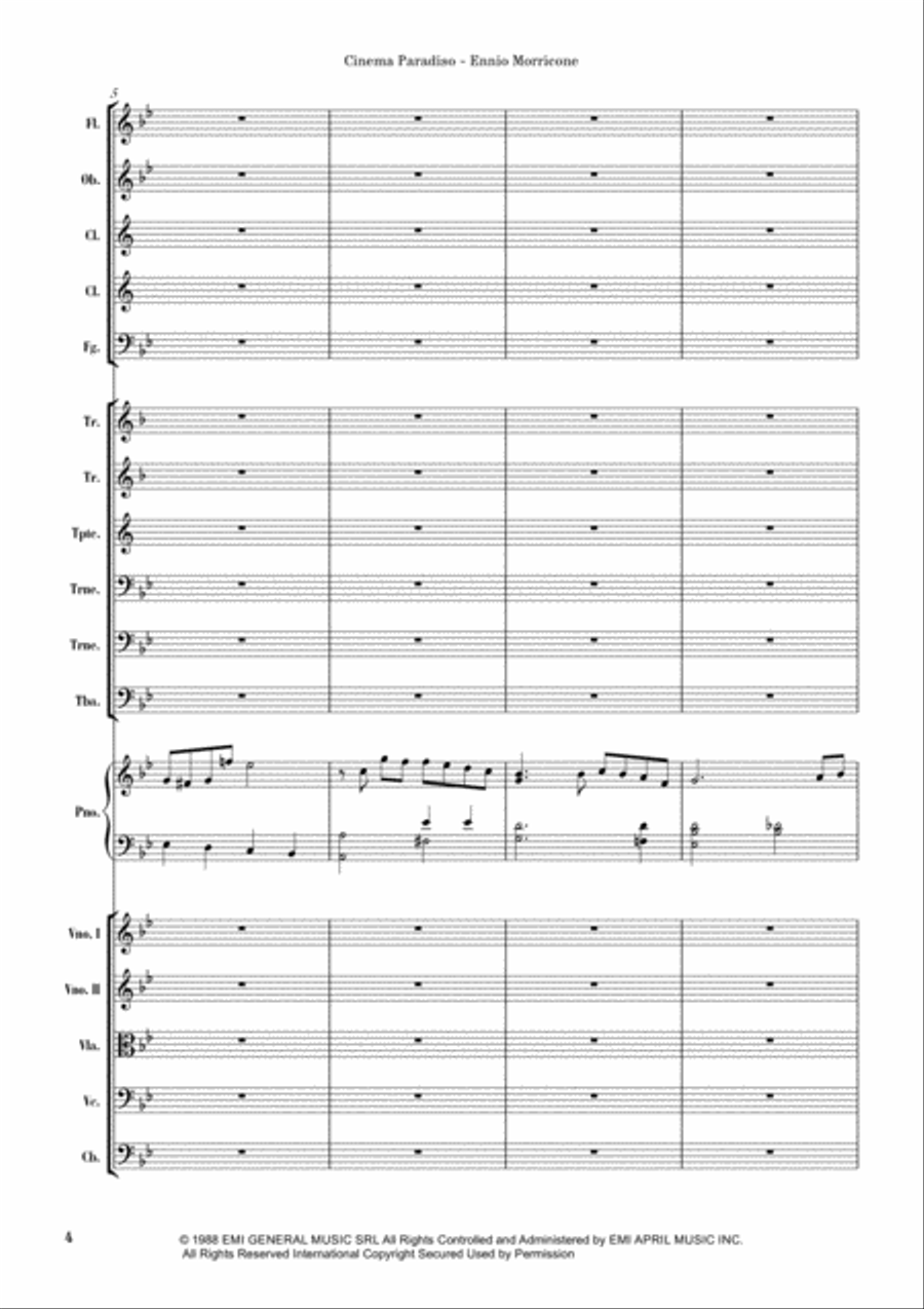 Cinema Paradiso Cinema Paradiso Full Orchestra scores gallery preview page 4