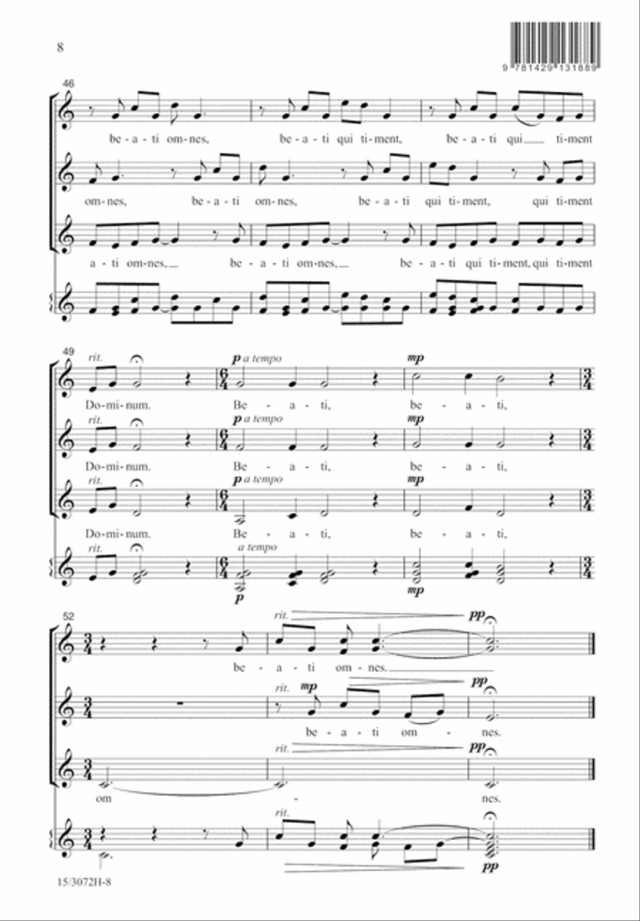 Beati Omnes SSA scores gallery preview page 8