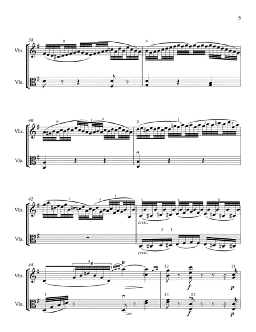 Haydn Sonata in E-minor for violin and viola, 2nd movement image number null