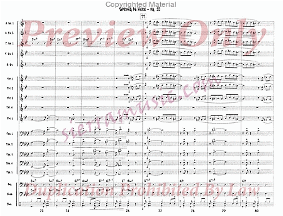 Spring Is Here Jazz Ensemble scores gallery preview page 11