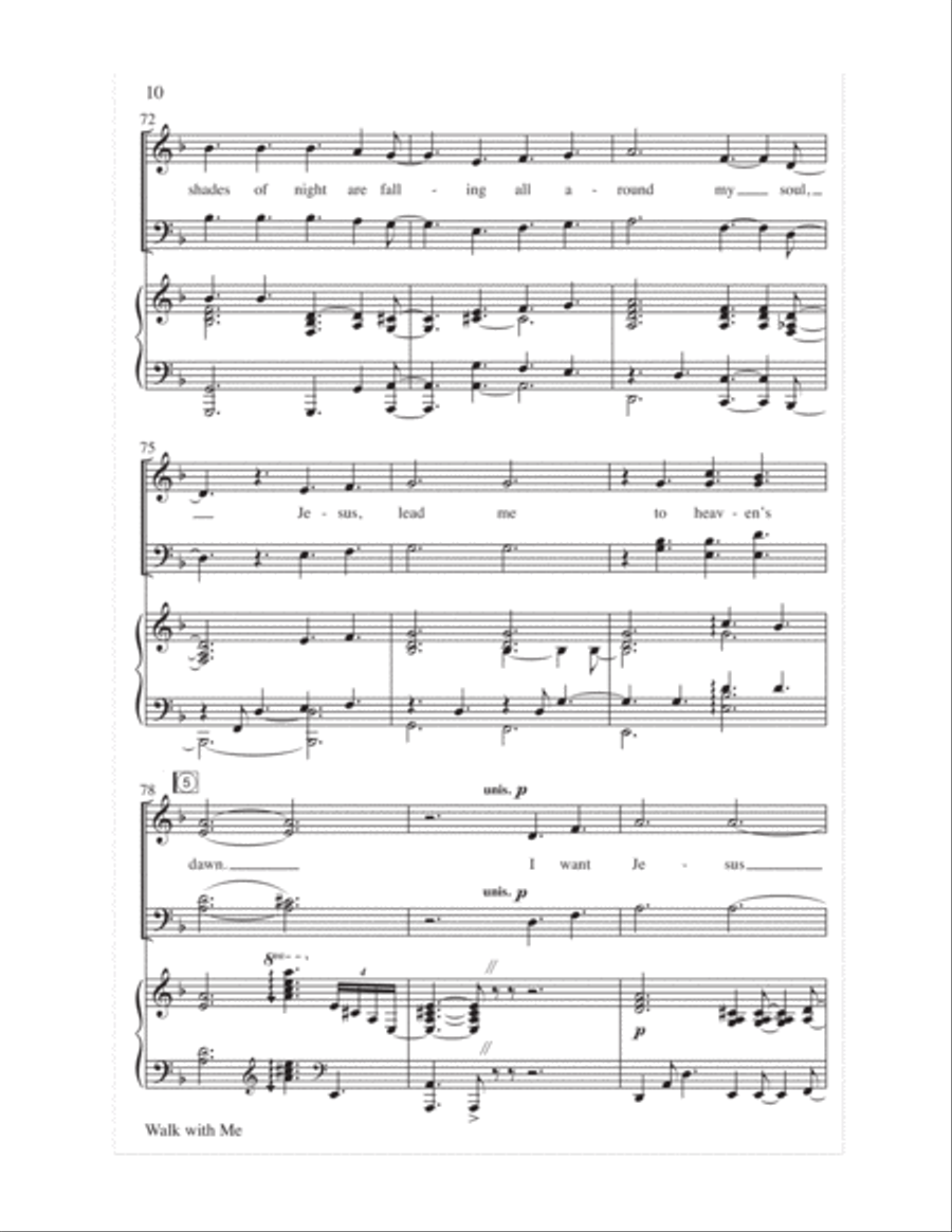 Walk with Me 4-Part scores gallery preview page 10