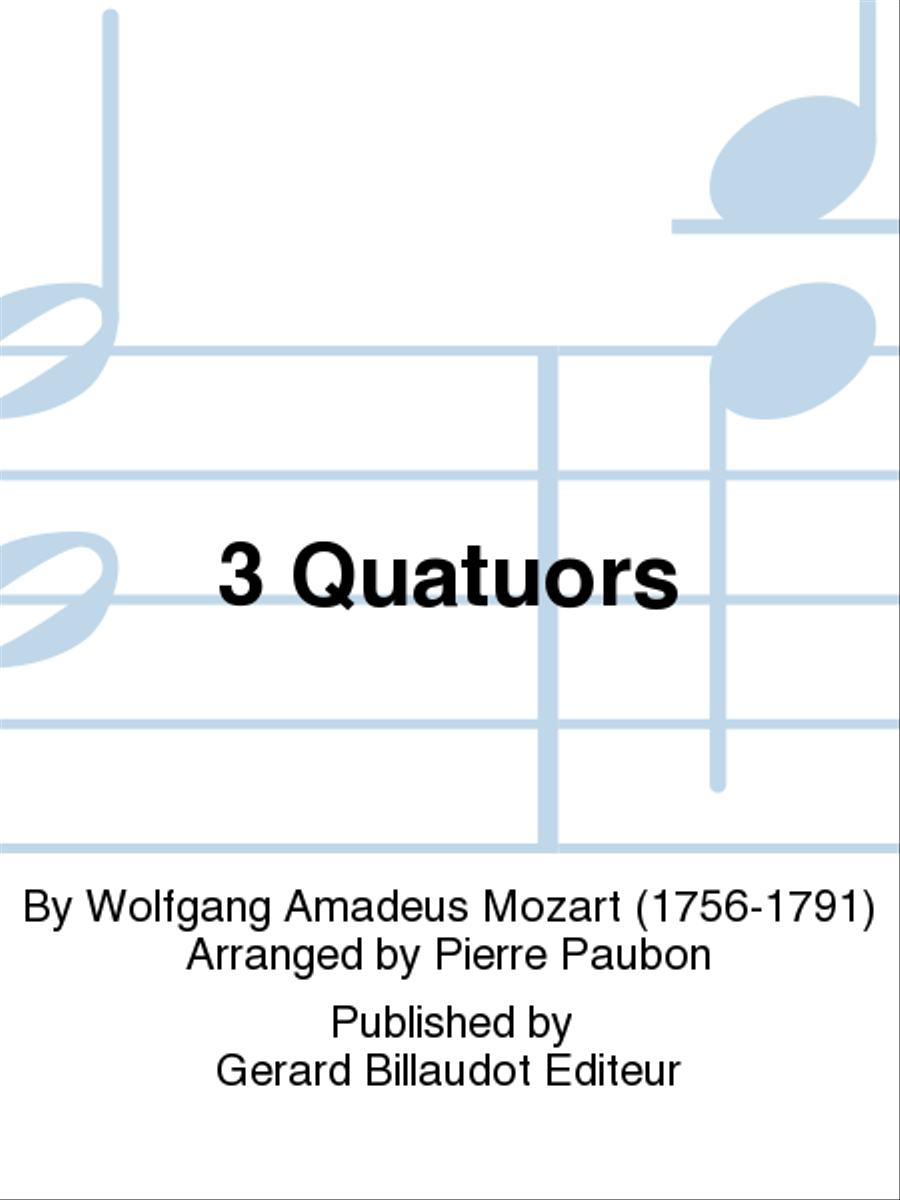 3 Quatuors Flute Solo scores gallery preview page 1
