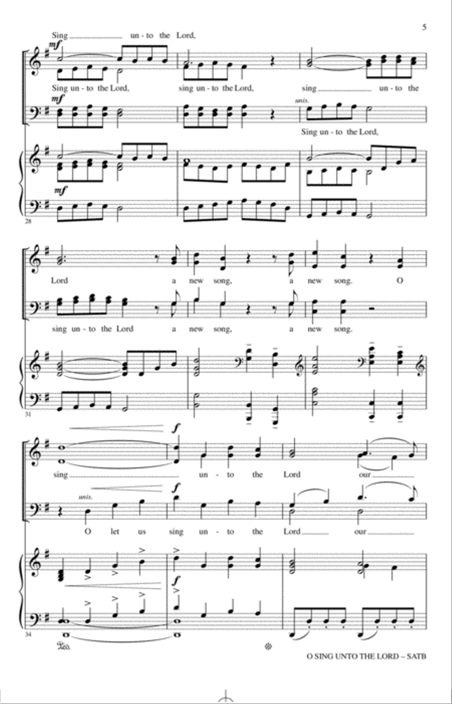 O Sing Unto The Lord (Psalm 96) 4-Part scores gallery preview page 4