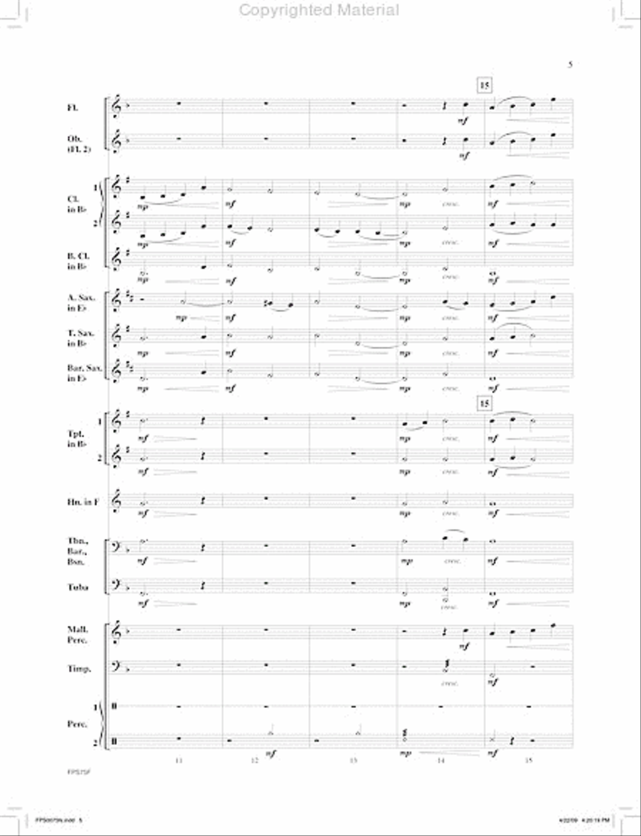 In a Quiet Place Concert Band scores gallery preview page 6