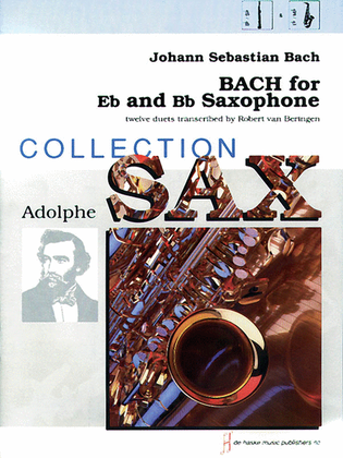 Book cover for Bach For Eb & Bb Saxophone Score And Parts