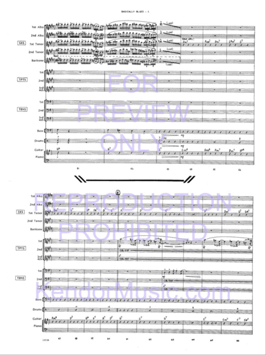 Basically Blues Jazz Ensemble scores gallery preview page 5