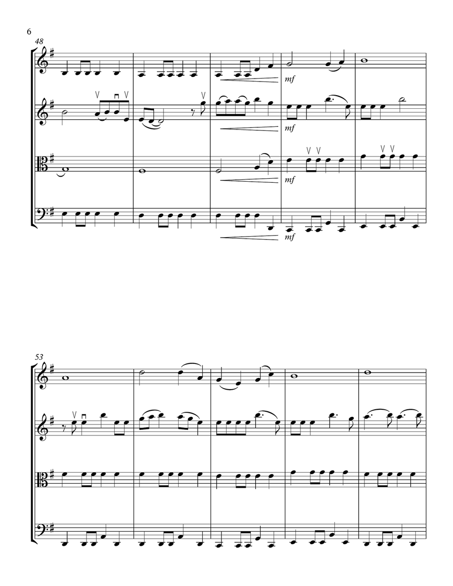 Wildest Dreams String Quartet scores gallery preview page 6