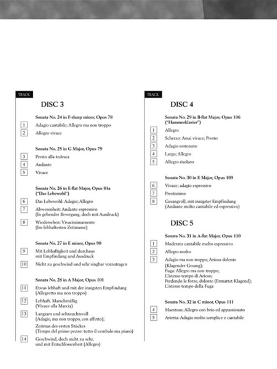 Beethoven - Piano Sonatas, Volume II - CDs Only (set of 5) Piano Solo scores gallery preview page 4