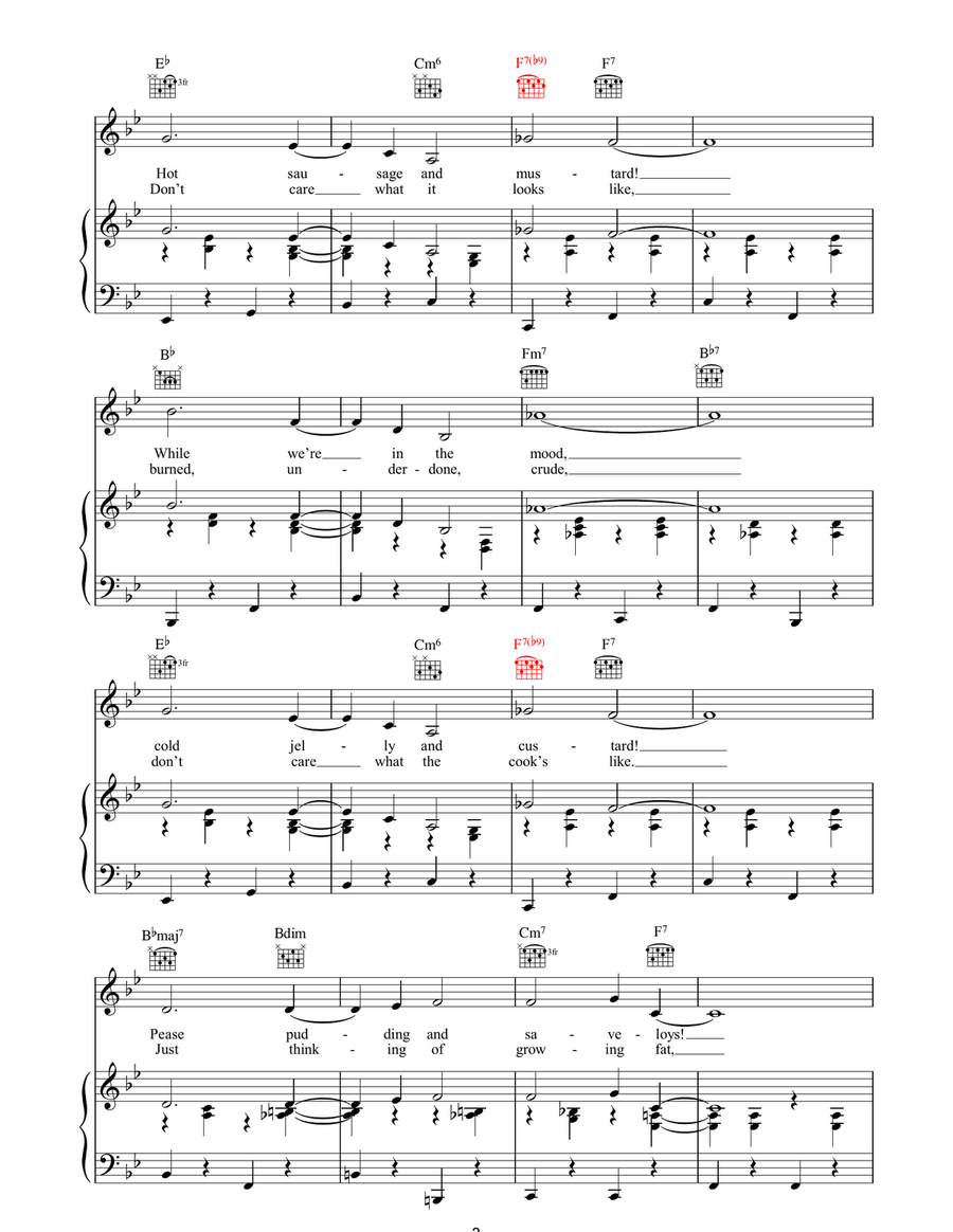 Food, Glorious Food Food, Glorious Food Guitar scores gallery preview page 3
