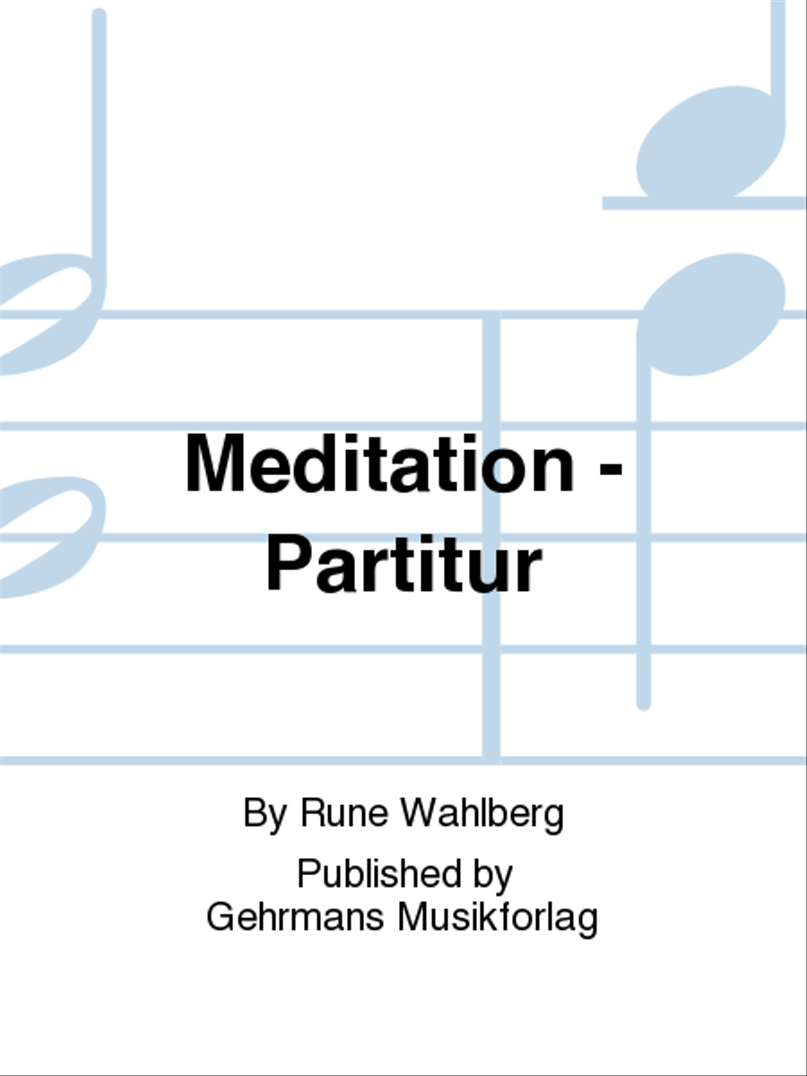 Meditation - Partitur Orchestra scores gallery preview page 1