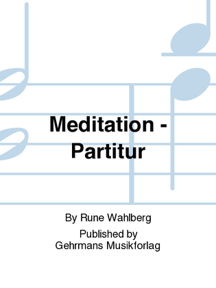 Meditation - Partitur