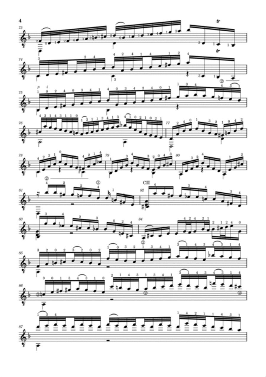 Chaconne Classical Guitar scores gallery preview page 4