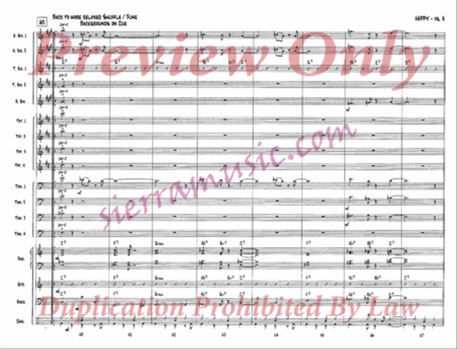 Happy (from One Foot in the Swamp) Jazz Ensemble scores gallery preview page 9