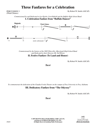 Three Fanfares for a Celebration: 3rd Percussion