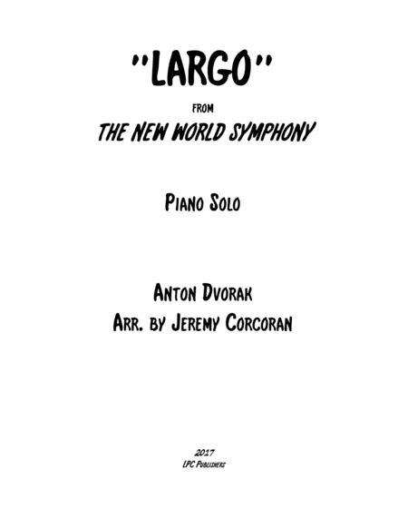 Largo from The New World Symphony Piano Solo image number null