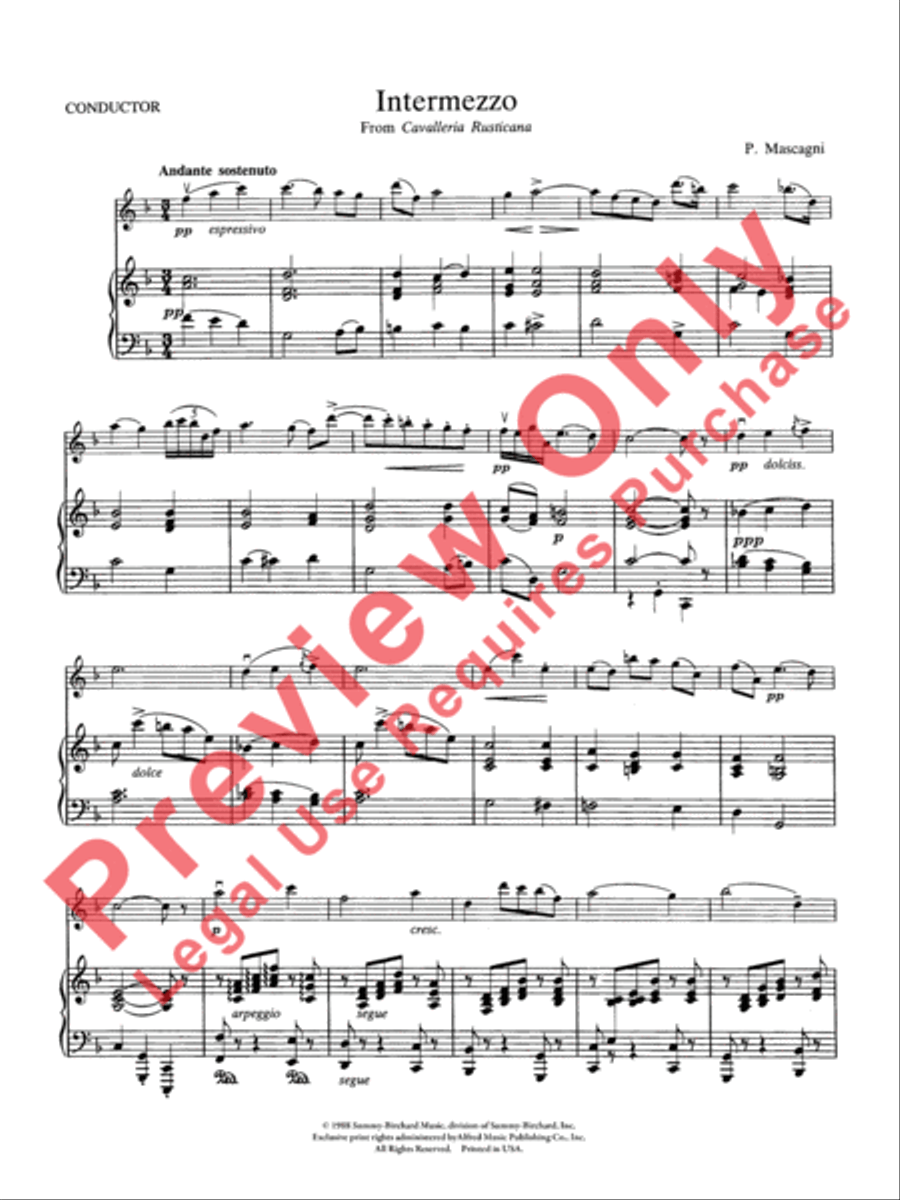 Intermezzo from Cavalleria Rusticana String Orchestra scores gallery preview page 2