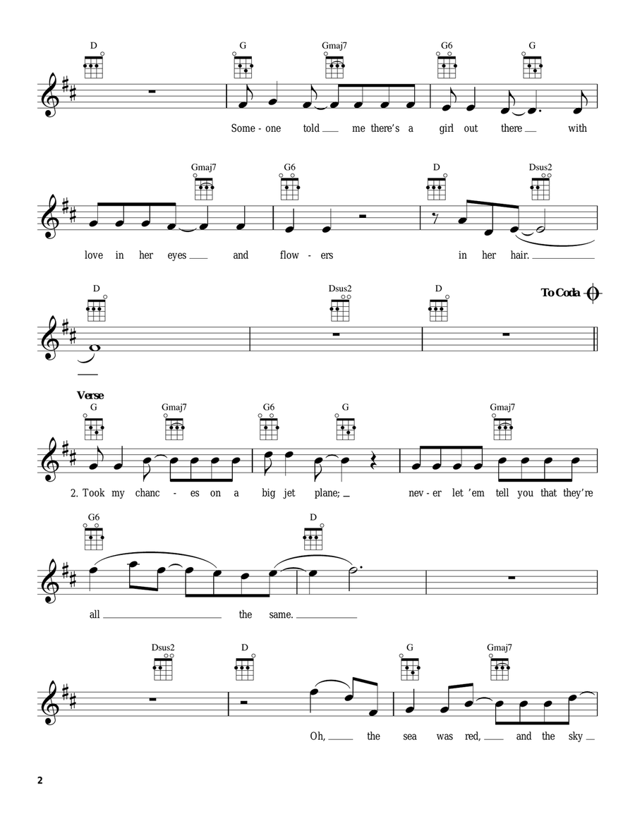 Going To California Going To California Ukulele scores gallery preview page 2